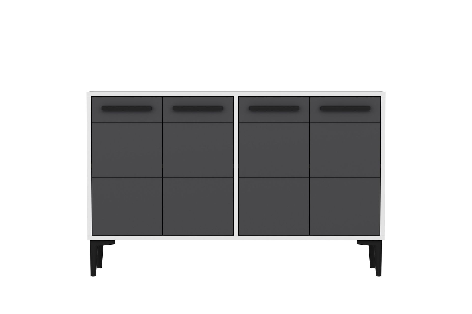 Stria Tv-benk 120 cm - Hvit/Antrasitt - Møbler - Mediamøbel & tv møbel - TV-benk & mediabenk