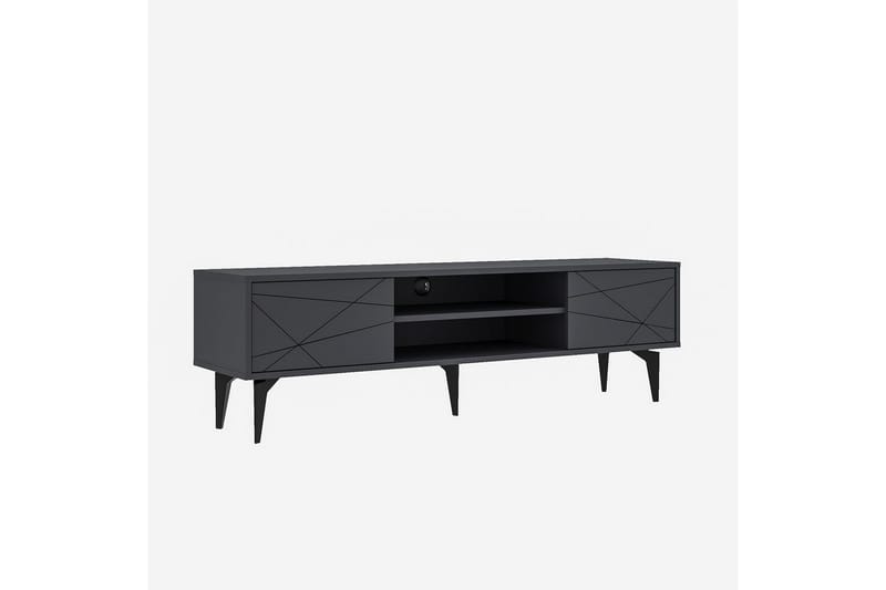 Sudama TV-benk 160 cm - Antrasitt - Møbler - Mediamøbel & tv møbel - TV-benk & mediabenk