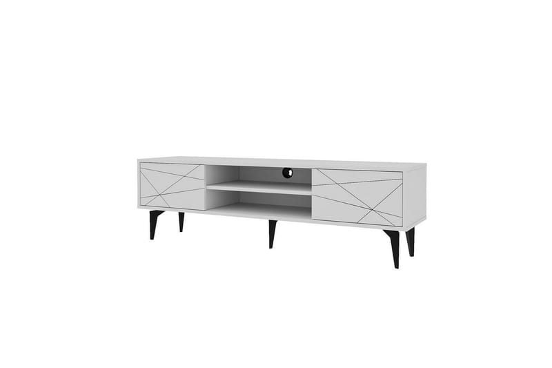 Sudama TV-benk 160 cm - Hvit - Møbler - Mediamøbel & tv møbel - TV-benk & mediabenk