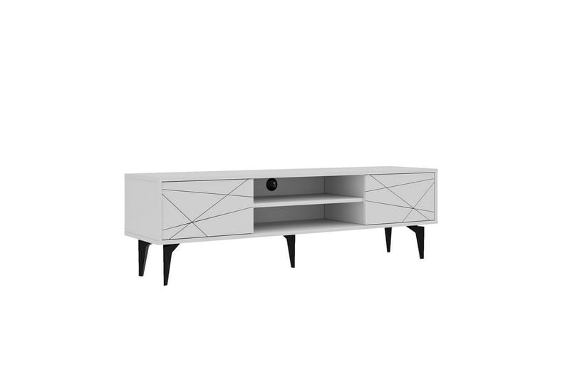 Sudama TV-benk 160 cm - Hvit - Møbler - Mediamøbel & tv møbel - TV-benk & mediabenk