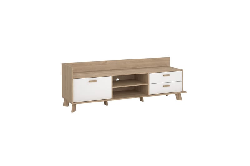Sumita TV-benk 182 cm - Hvit/Natur - Møbler - Mediamøbel & tv møbel - TV-benk & mediabenk