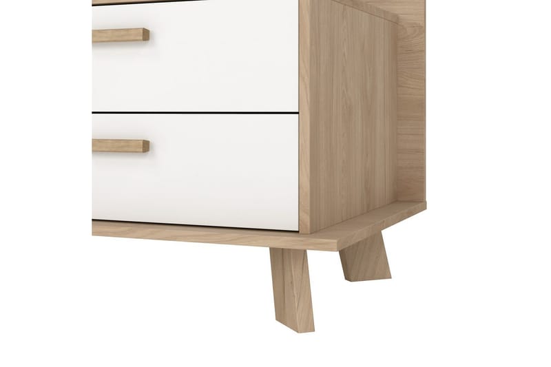 Sumita TV-benk 182 cm - Hvit/Natur - Møbler - Mediamøbel & tv møbel - TV-benk & mediabenk