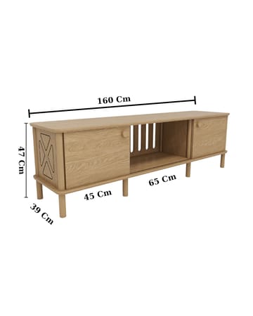Sunira TV-benk 180 cm - Eik - Møbler - Mediamøbel & tv møbel - TV-benk & mediabenk