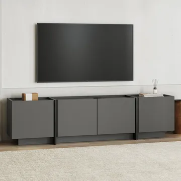 Sylvenn TV-benk 180 cm - Antrasitt/Svart - Møbler - Mediamøbel & tv møbel - TV-benk & mediabenk