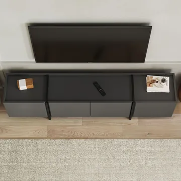 Sylvenn TV-benk 180 cm - Antrasitt/Svart - Møbler - Mediamøbel & tv møbel - TV-benk & mediabenk