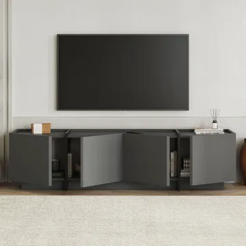 Sylvenn TV-benk 180 cm - Antrasitt/Svart - Møbler - Mediamøbel & tv møbel - TV-benk & mediabenk