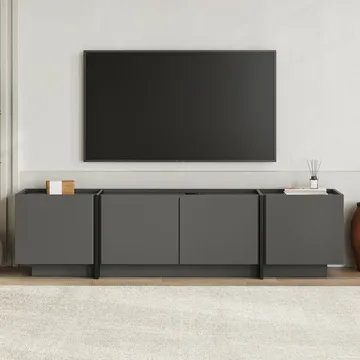 Sylvenn TV-benk 180 cm - Antrasitt/Svart - Møbler - Mediamøbel & tv møbel - TV-benk & mediabenk