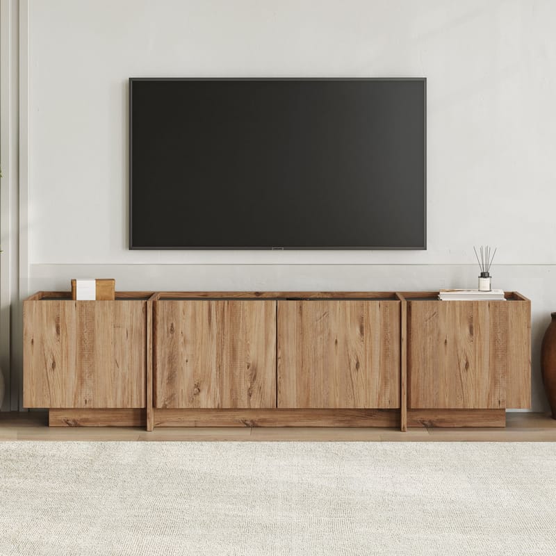 Sylvenn TV-benk 180 cm - Atlantic Pine og Anthracite - Møbler - Mediamøbel & tv møbel - Mediestativ & veggfeste