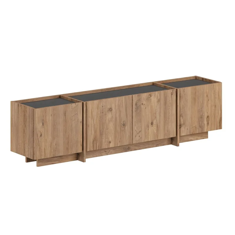 Sylvenn TV-benk 180 cm - Atlantic Pine og Anthracite - Møbler - Mediamøbel & tv møbel - Mediestativ & veggfeste