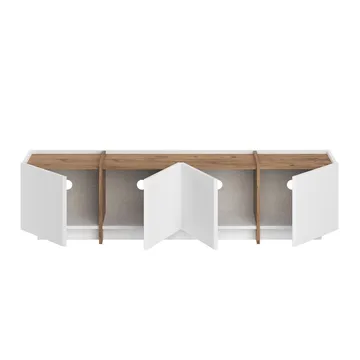 Sylvenn TV-benk 180 cm - Hvit og Atlantic Pine - Møbler - Mediamøbel & tv møbel - TV-benk & mediabenk