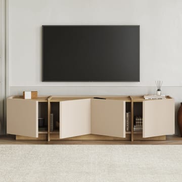 Sylvenn TV-benk 180 cm med Oppbevaring i Eik - Sandbeige - Møbler - Mediamøbel & tv møbel - TV-benk & mediabenk