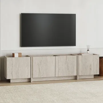 Sylvenn TV-benk 180 cm - Travertin - Møbler - Mediamøbel & tv møbel - TV-benk & mediabenk
