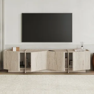 Sylvenn TV-benk 180 cm - Travertin - Møbler - Mediamøbel & tv møbel - TV-benk & mediabenk