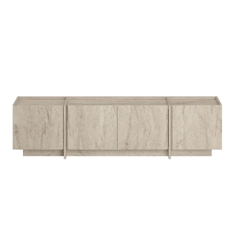 Sylvenn TV og Mediabenk 180 cm med Oppbevaring i Tre - Beige - Møbler - Mediamøbel & tv møbel - TV-benk & mediabenk