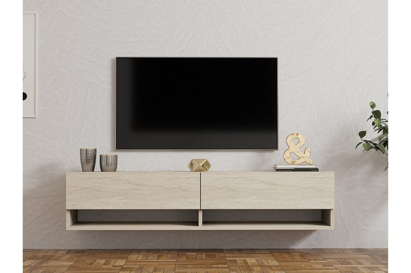 Taboada TV-benk 141 cm - Beige - Møbler - Mediamøbel & tv møbel - TV-benk & mediabenk