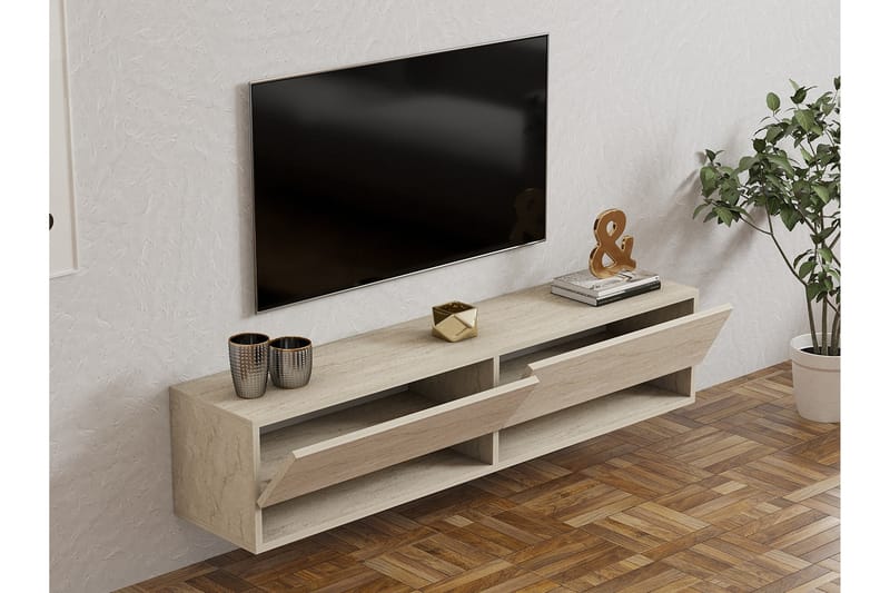 Taboada TV-benk 141 cm - Beige - Møbler - Mediamøbel & tv møbel - TV-benk & mediabenk