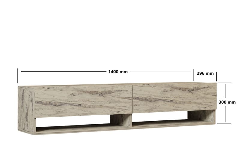 Taboada TV-benk 141 cm - Beige - Møbler - Mediamøbel & tv møbel - TV-benk & mediabenk