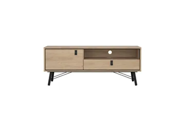 Tadami Gulvstående TV-benk 150 cm med Oppbevaring i Lyst Tre - Lysebrun - Møbler - Mediamøbel & tv møbel - TV-benk & mediabenk