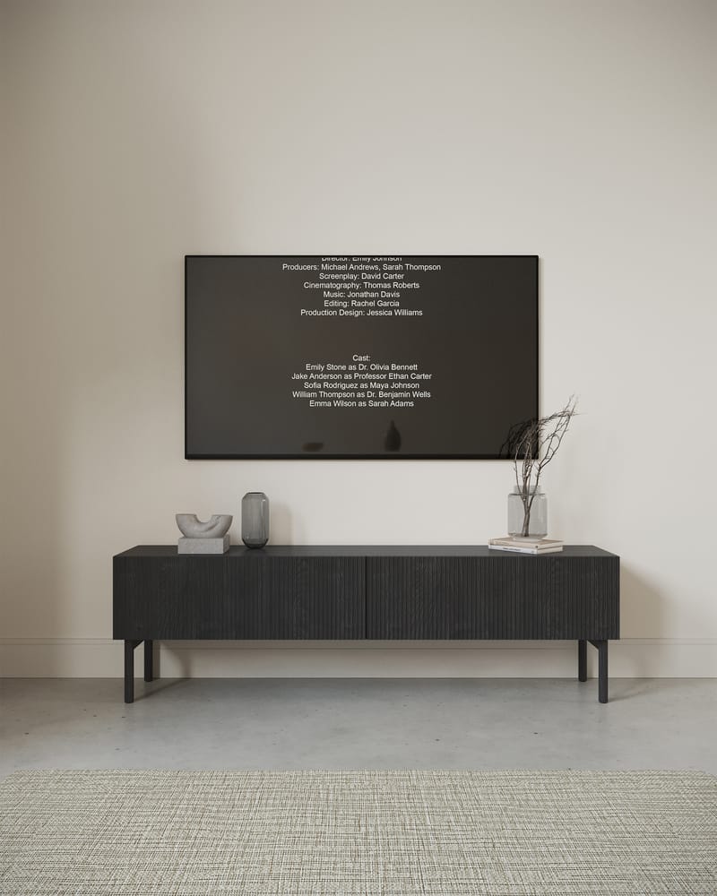 Takayo TV-benk 176 cm - Svart - Møbler - Mediamøbel & tv møbel - TV-benk & mediabenk