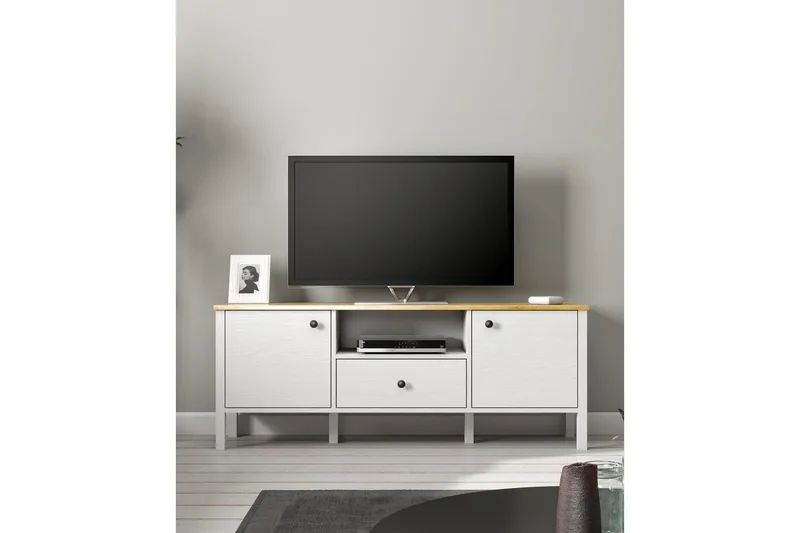 Talan TV-benk 150 cm - Natur/Hvit - Møbler - Mediamøbel & tv møbel - TV-benk & mediabenk