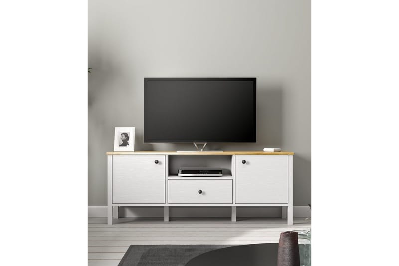 Talan TV-benk 150 cm - Natur/Hvit - Møbler - Mediamøbel & tv møbel - TV-benk & mediabenk