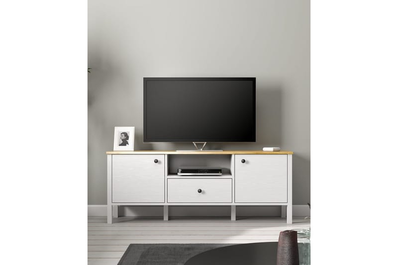 Talan TV-benk 150 cm - Natur/Hvit - Møbler - Mediamøbel & tv møbel - TV-benk & mediabenk