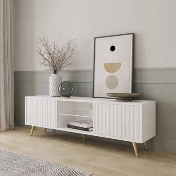 Tapas TV-benk 135 cm - Hvit - Møbler - Mediamøbel & tv møbel - TV-benk & mediabenk