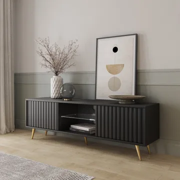 Tapas TV-benk 135 cm - Svart - Møbler - Mediamøbel & tv møbel - TV-benk & mediabenk