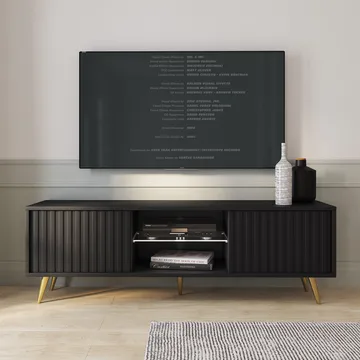 Tapas TV-benk 135 cm - Svart - Møbler - Mediamøbel & tv møbel - TV-benk & mediabenk