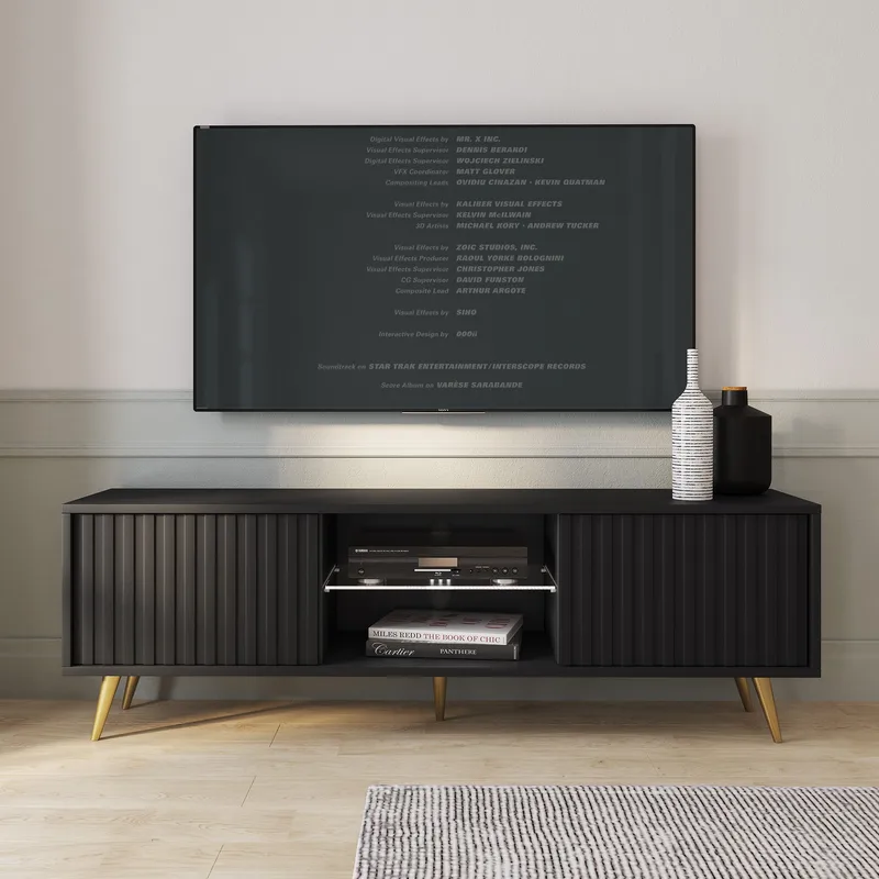 Tapas TV-benk 135 cm - Svart - Møbler - Mediamøbel & tv møbel - TV-benk & mediabenk