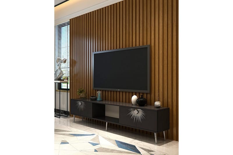 Tari TV-benk 150 cm - Antrasitt/Sølv - Møbler - Mediamøbel & tv møbel - TV-benk & mediabenk