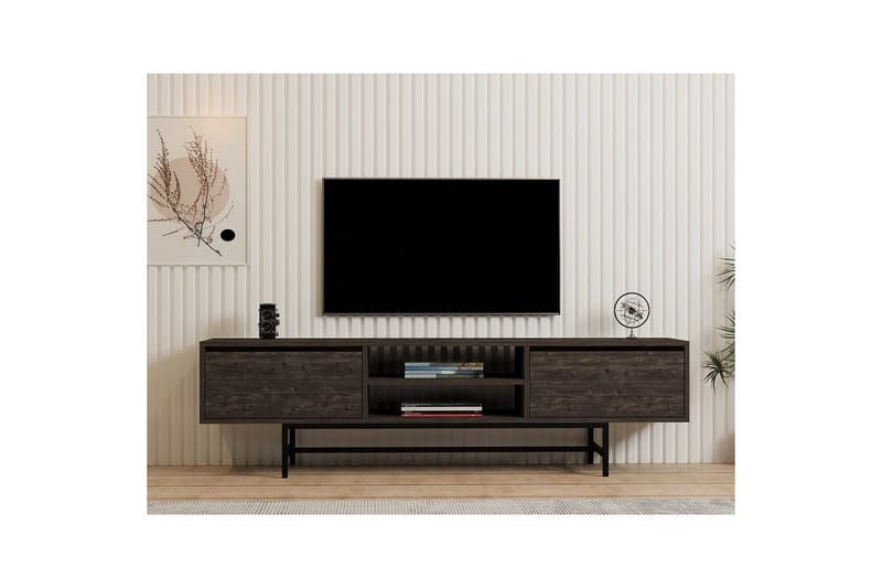 Tauber TV-benk 180 cm - Antrasitt - Møbler - Mediamøbel & tv møbel - TV-benk & mediabenk