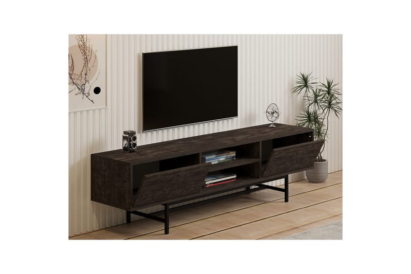 Tauber TV-benk 180 cm - Antrasitt - Møbler - Mediamøbel & tv møbel - TV-benk & mediabenk