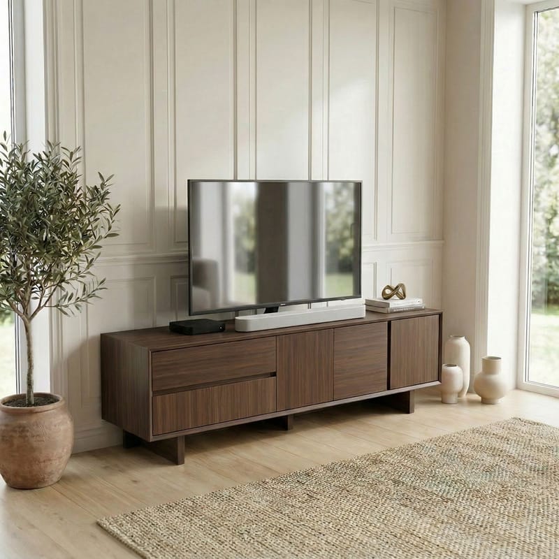 Tavon TV-benk 180x55x45 cm - Milano-valnøtt - M øbler - Mediamøbel & tv møbel - TV-benk & mediabenk