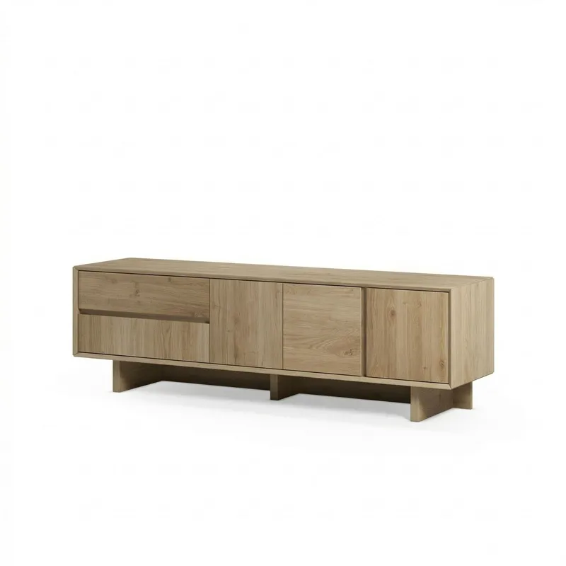 Tavon TV-benk 180x55x45 cm, Naturlig eik