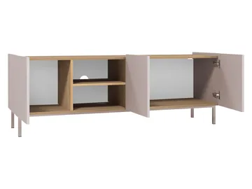 Tavrin Gulvstående TV-benk 153 cm med Oppbevaring i Tre - Beige - Møbler - Mediamøbel & tv møbel - TV-benk & mediabenk