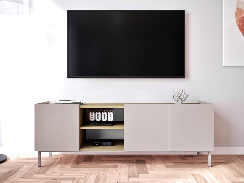 Tavrin TV-benk 153 cm - Beige - Møbler - Mediamøbel & tv møbel - TV-benk & mediabenk