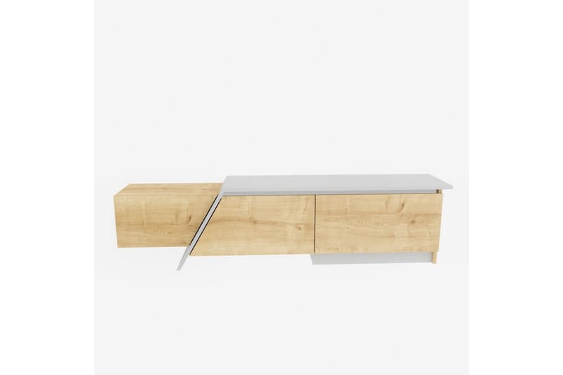 Tavros TV-benk 180 cm - Eik/Hvit - Møbler - Mediamøbel & tv møbel - TV-benk & mediabenk