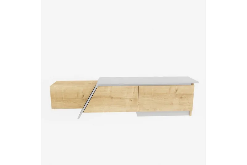 Tavros TV-benk 180 cm - Eik/Hvit - Møbler - Mediamøbel & tv møbel - TV-benk & mediabenk