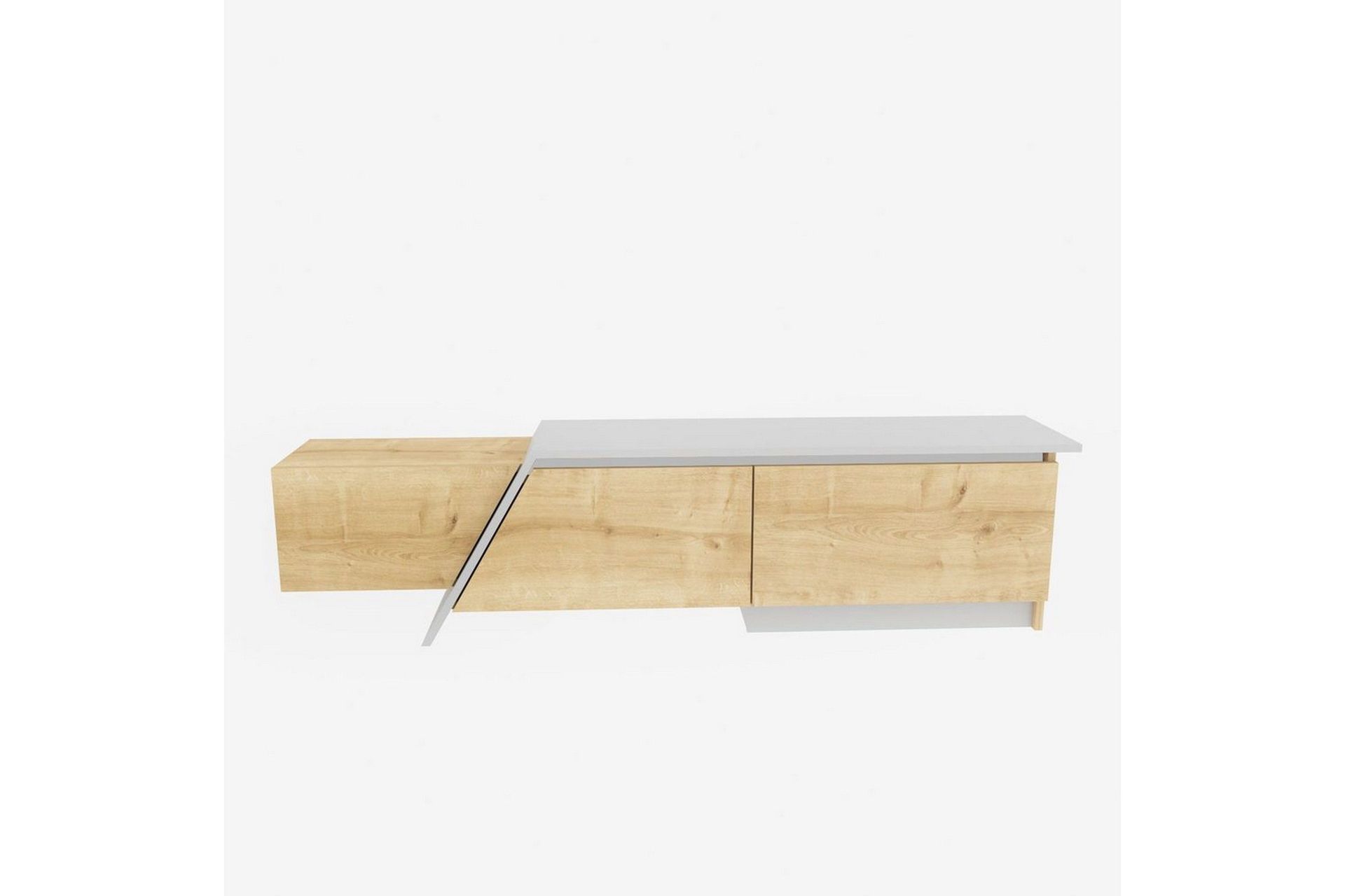 Tavros TV-benk 180 cm - Eik/Hvit