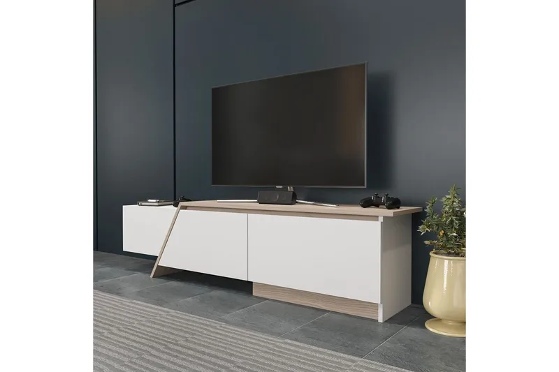 Tavros TV-benk 180 cm - Hvit - Møbler - Mediamøbel & tv møbel - TV-benk & mediabenk