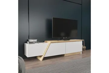 Tavros TV-benk 180 cm - Hvit/Eik - Møbler - Mediamøbel & tv møbel - TV-benk & mediabenk