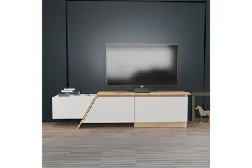 Tavros TV-benk 180 cm - Hvit/Eik - Møbler - Mediamøbel & tv møbel - TV-benk & mediabenk