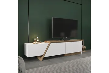 Tavros TV-benk 180 cm - Hvit/Valnøtt - Møbler - Mediamøbel & tv møbel - TV-benk & mediabenk