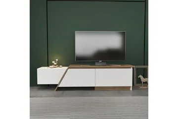Tavros TV-benk 180 cm - Hvit/Valnøtt - Møbler - Mediamøbel & tv møbel - TV-benk & mediabenk
