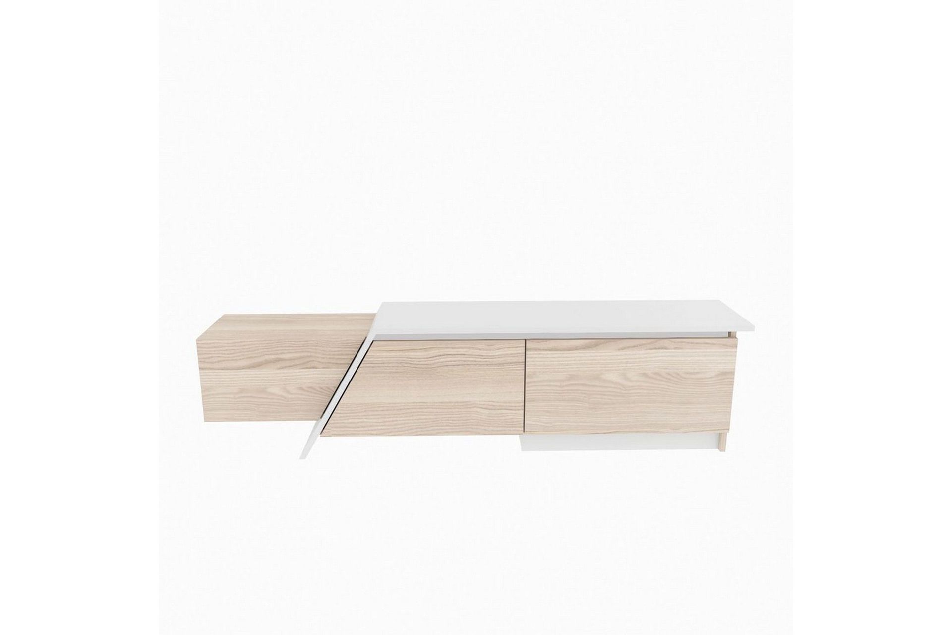 Tavros TV-benk 180 cm - Rød/Hvit