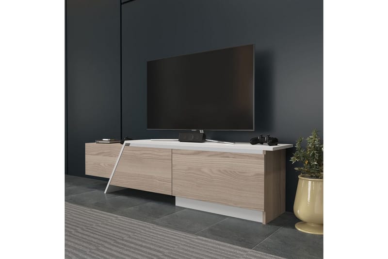 Tavros TV-benk 180 cm - Rød/Hvit - Møbler - Mediamøbel & tv møbel - TV-benk & mediabenk