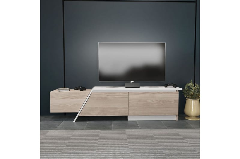 Tavros TV-benk 180 cm - Rød/Hvit - Møbler - Mediamøbel & tv møbel - TV-benk & mediabenk