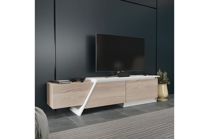 Tavros TV-benk 180 cm - Rød/Hvit - Møbler - Mediamøbel & tv møbel - TV-benk & mediabenk