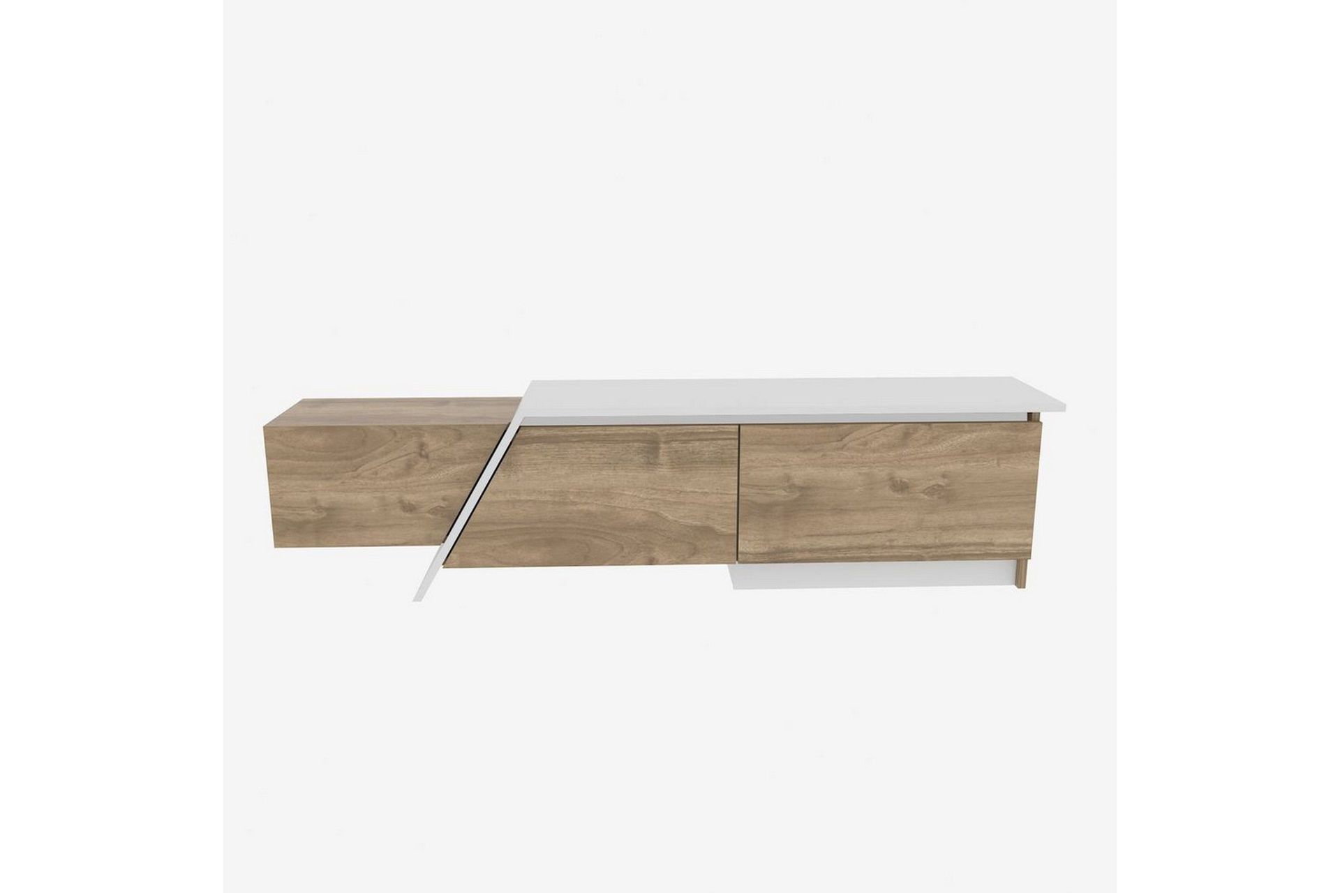 Tavros TV-benk 180 cm - Valnøtt/Hvit